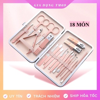 Bộ cắt móng tay kìm kềm bấm chăm sóc móng tay chân dụng cụ làm nail cơ bản tại nhà 18 món