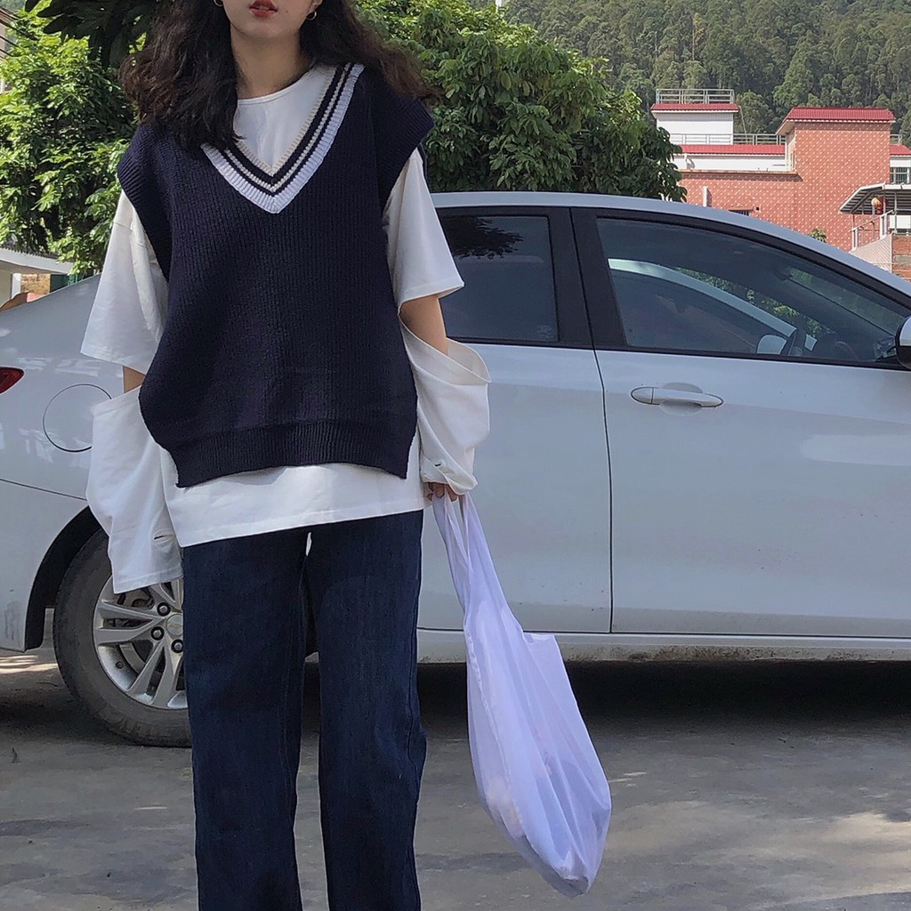 Áo gile nữ sinh Rose - Chân váy ngắn xếp ly