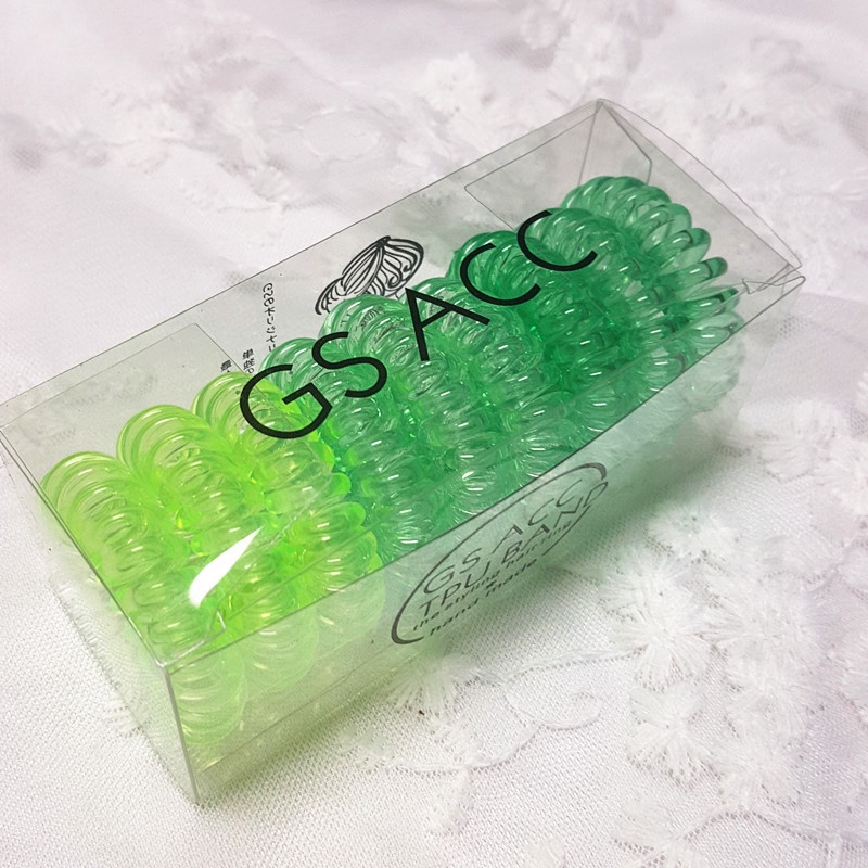 Bộ 9 Dây Cột Tóc Điện Thoại Bằng Nhựa Co Giãn Thời Trang