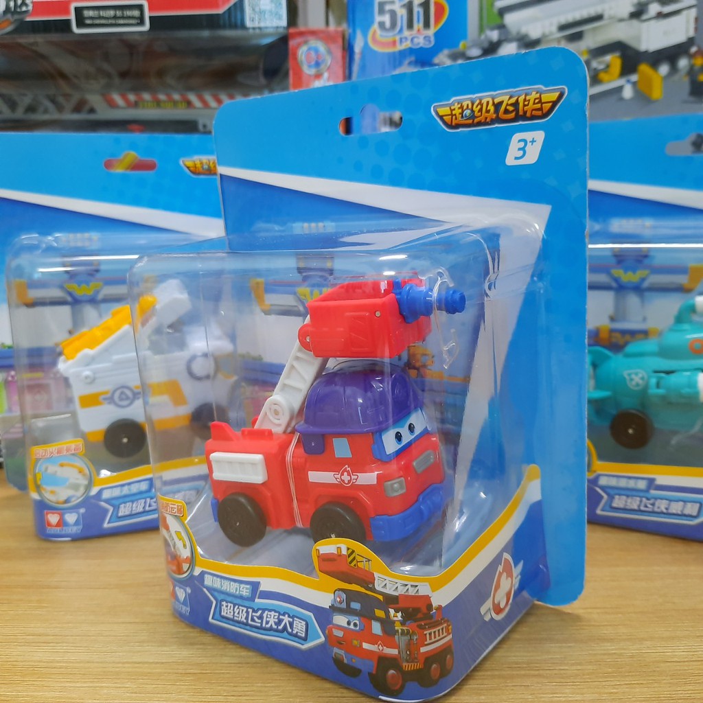 Super wings đồ chơi đội bay siêu đẳng mô hình nhân vật Sparky xe cứu hộ khổng lồ mẫu mini đồ chơi trẻ em