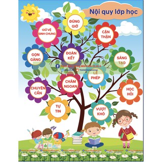 Tranh decal nội quy lớp học mầm non