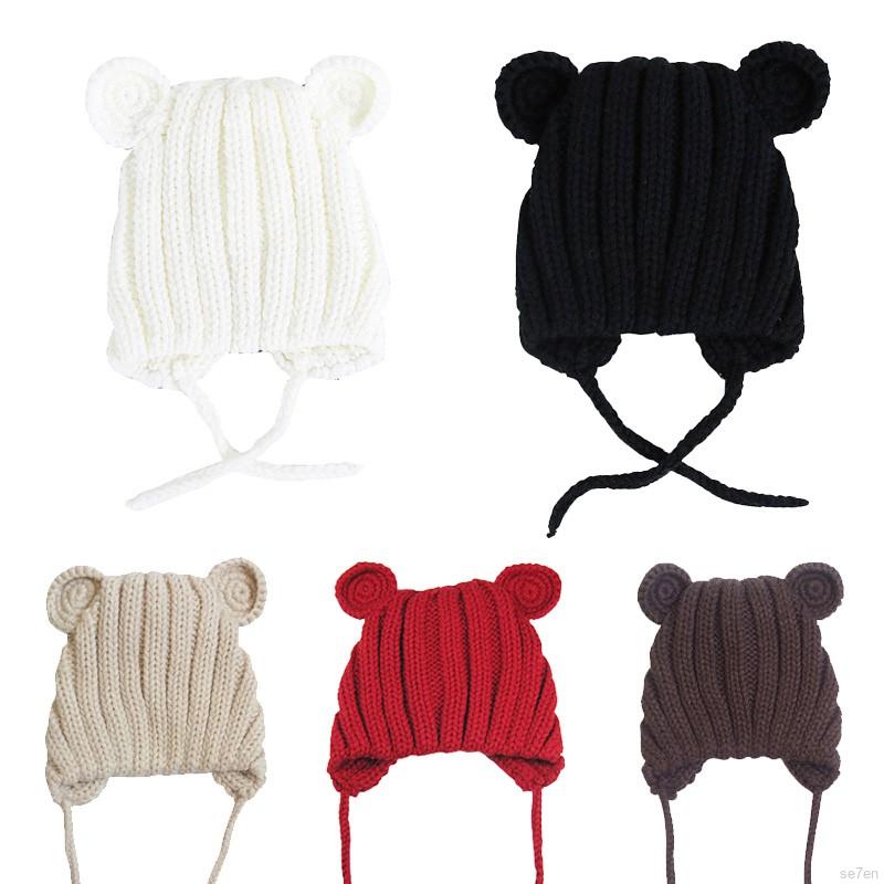 Mũ Len Kiểu Hàn Quốc Thời Trang Mùa Đông Cho Bé 0-2 Tuổi