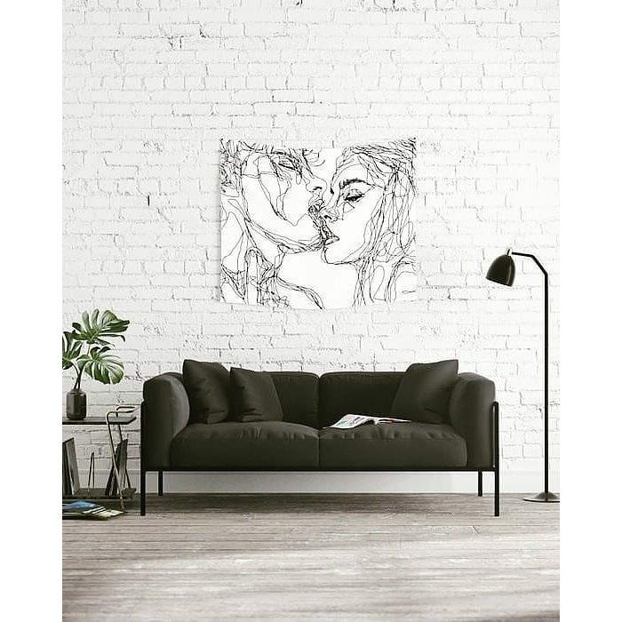 Thảm tapestry decor tường ONE MORE KISS - 75x100cm