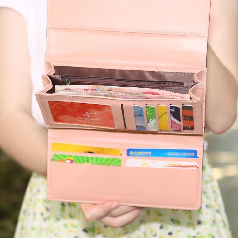 Ví da nữ dài hàng quảng châu Lanjinjue kiểu hàn quốc siêu đẹp