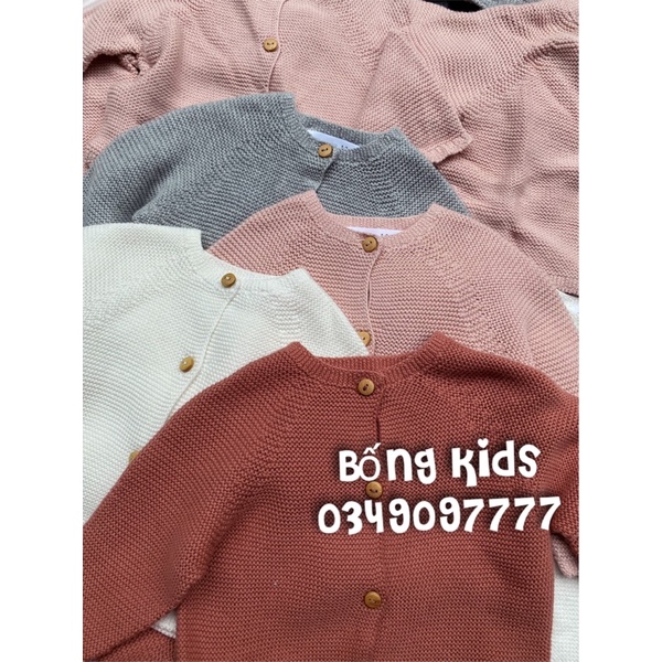 Áo Cardigan Sơ Sinh Bé Gái Basic ZR