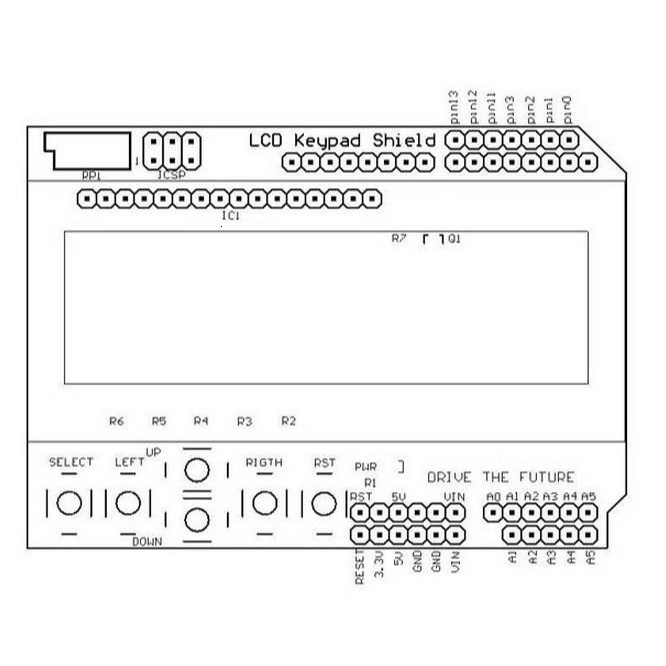 TZT  LCD Keypad Shield LCD1602 LCD 1602 Module Display For Arduino ATMEGA328 ATMEGA2560 raspberry pi UNO blue screen