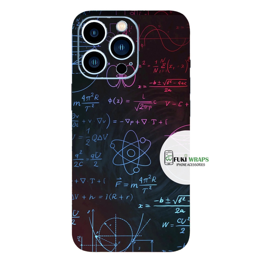 Tấm dán Skin Mặt Sau Toán Học FULL VIỀN Dành Cho 13prm , 12prm , 11prm , x, xsm , ip11 , ip12 , ip13 - FukiShop