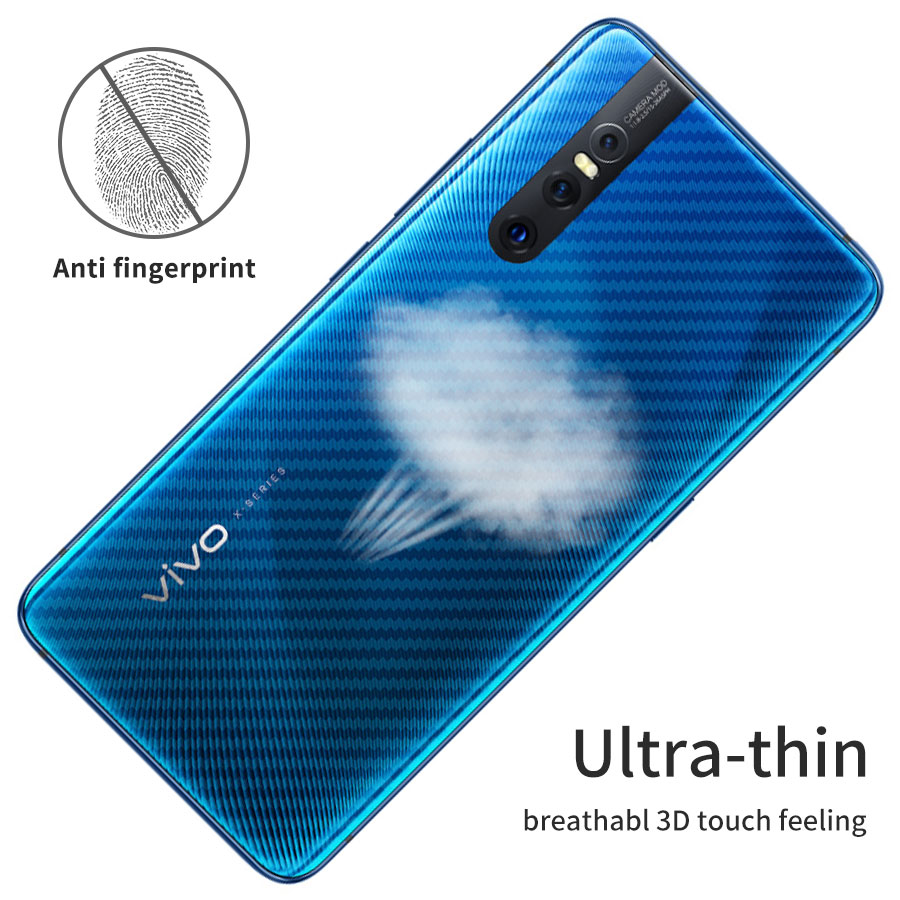 Miếng dán mặt lưng cacbon chống vân tay VIVO S1 Pro V11 V11i V20 V21 V23E Y01 Y1S Y21 Y21S Y33S Y53S Y51 Y15S Y15A Y11 Y12 Y15 Y17 Y19 Y91 Y91i Y91C Y93 Y95 Y20 Y20i Y20S Y12S Y12A Y30 Y30i Y50 U10