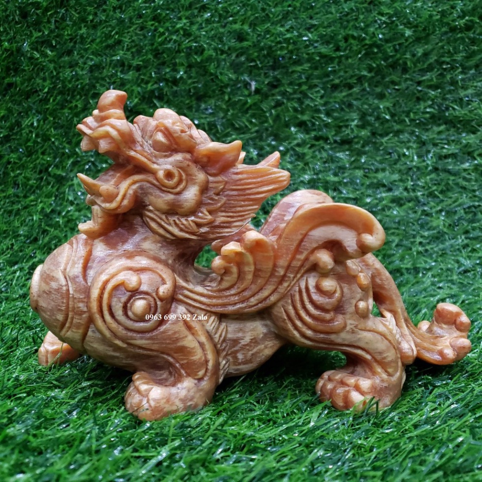Cặp tỳ hưu gỗ huyết long