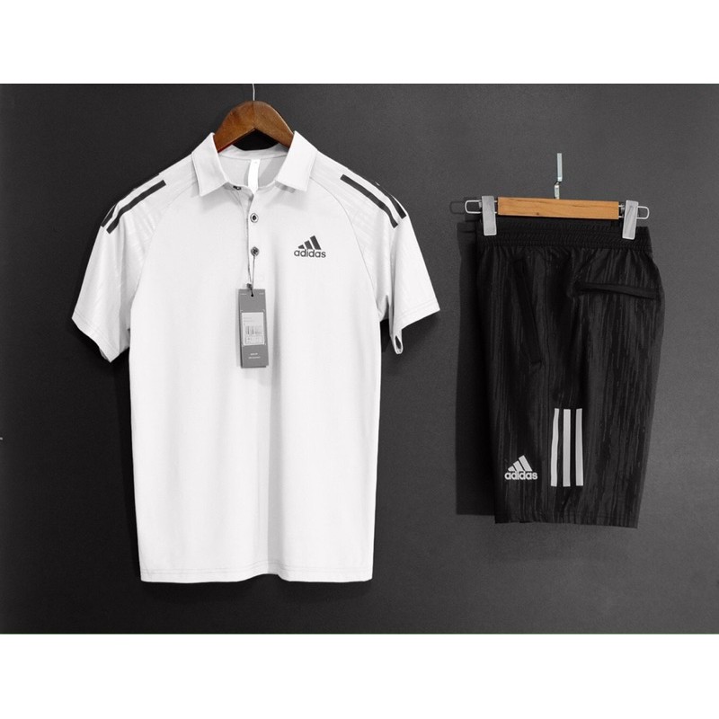 | ẢNH THẬT | BỘ NAM HÈ ADIDAS SỌC VAI
