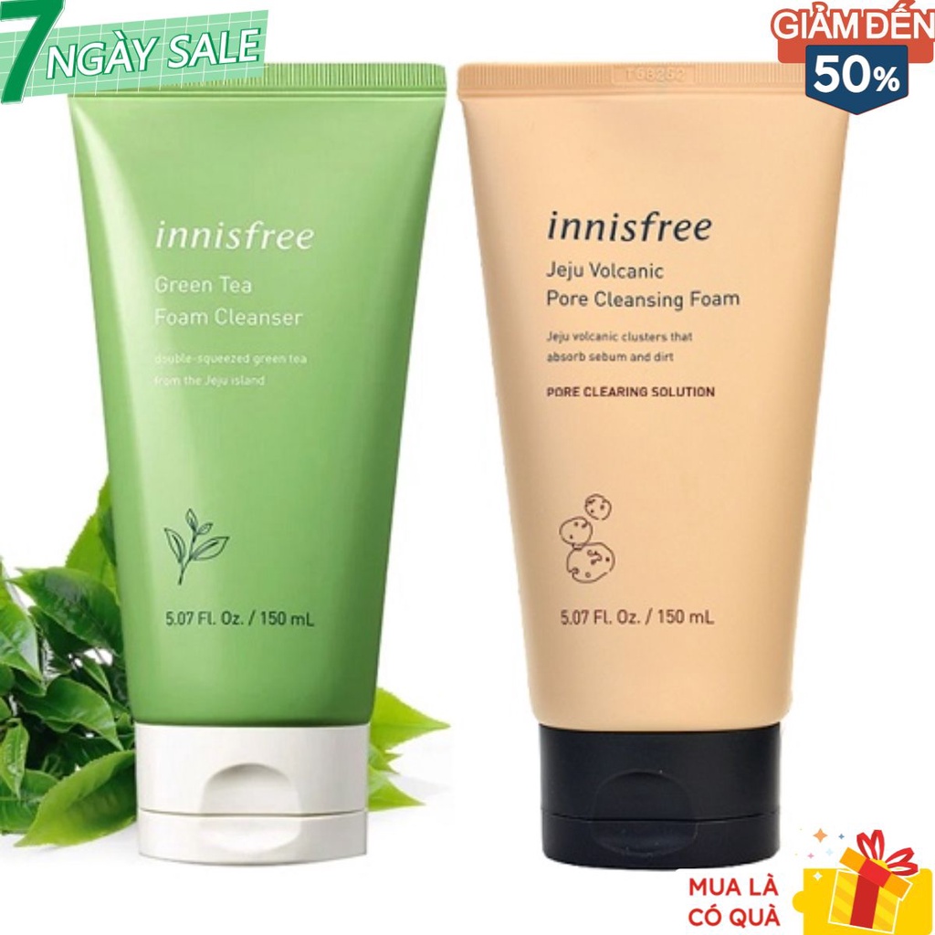Sữa Rửa Mặt Innisfree 150ml (Trà Xanh Và Tro Núi Lửa)