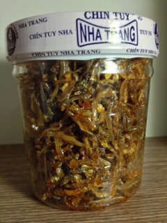 Cá cơm chiên tỏi chín tuy