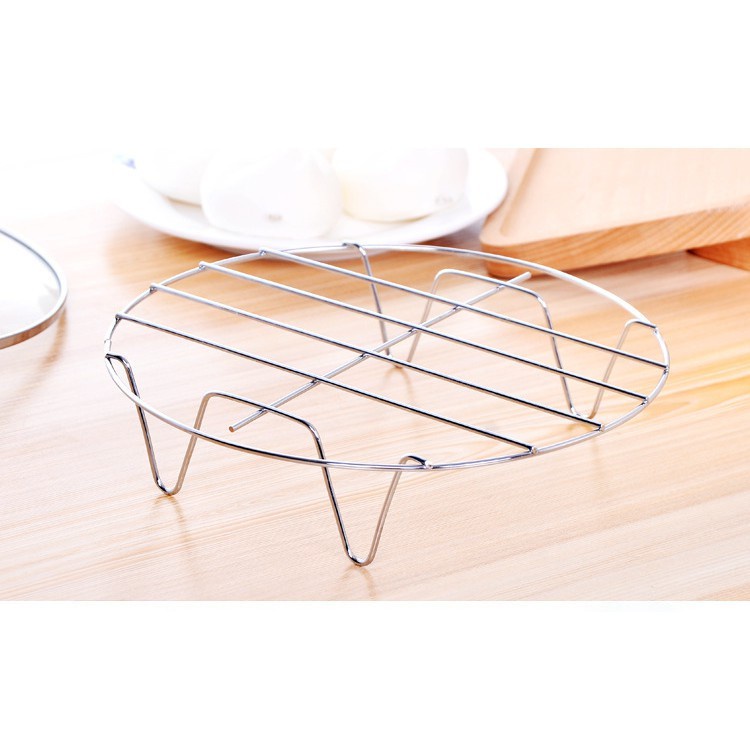 Khay / Xửng / Vỉ HẤP INOX KIỂU 2 Đa Năng 4 Chân Hấp Bánh, Bánh Bao, Đồ Ăn - Dụng Cụ Nhà Bếp vrg1331