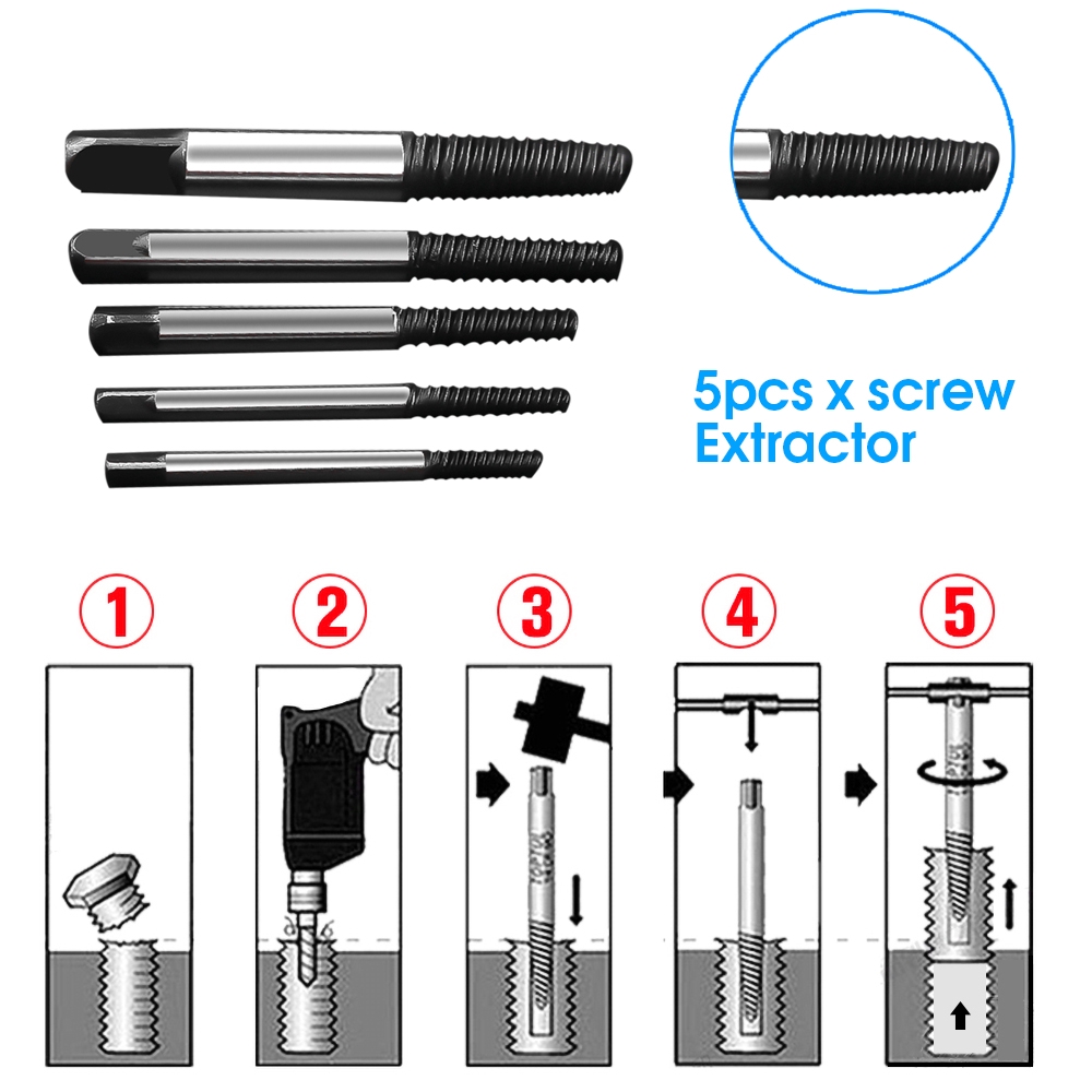 Bộ 5 dụng cụ vặn ốc vít với hộp đựng tiện dụng