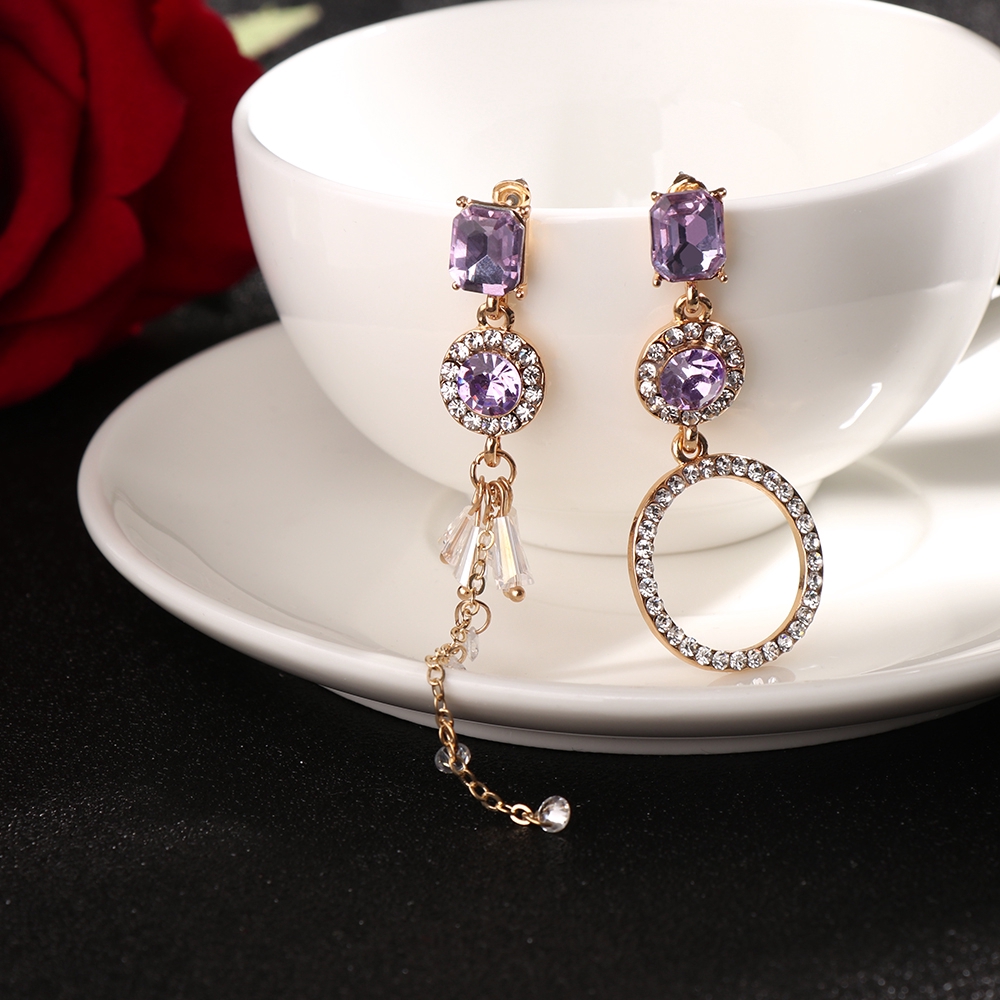 Khuyên tai chuỗi không đối xứng phong cách cổ điển