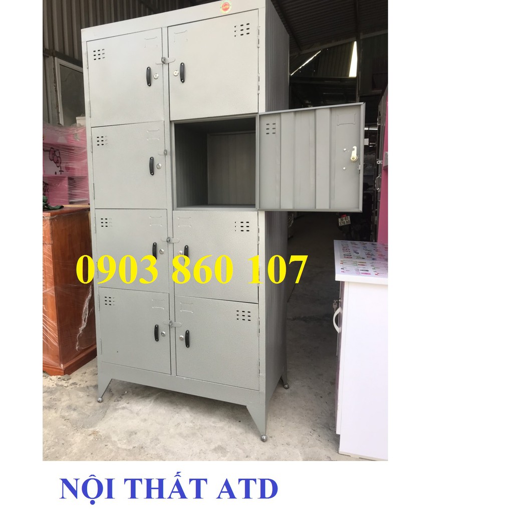 Tủ sắt văn phòng đựng hồ sơ dày dặn- Tủ locker sắt để đồ cá nhân 8,10 cửa