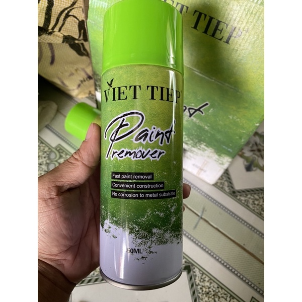 Bình xịt tẩy sơn cao cấp Viet Tiep- paint remover 450ml loại bỏ nhanh chóng lớp sơn, an toàn cho bề mặt