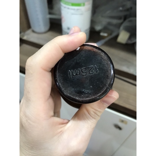 Chai nâu miệng rộng nút mài 125ml