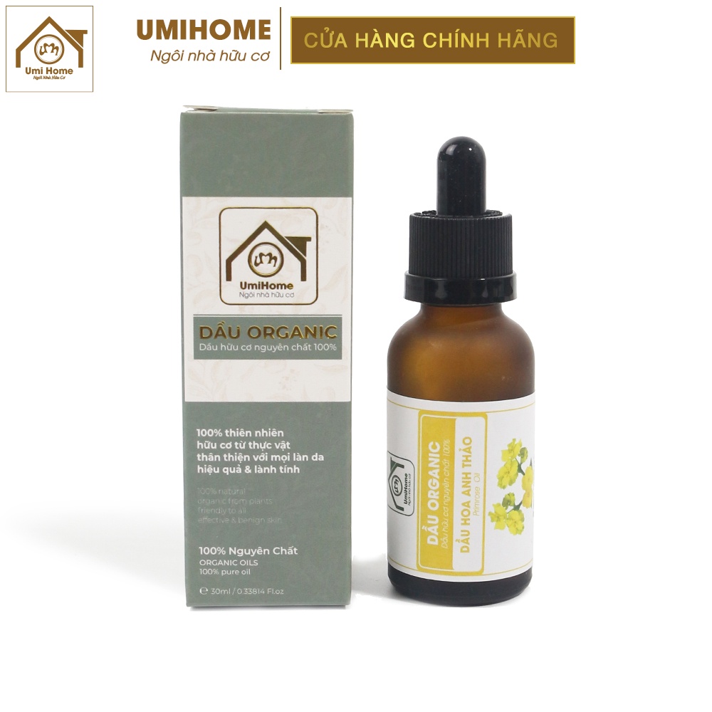 Dầu Hoa Anh Thảo dưỡng da chuyên sâu hữu cơ UMIHOME nguyên chất 10ML