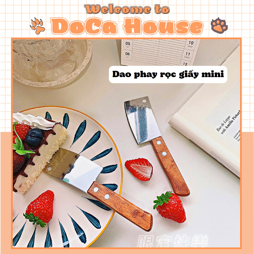 Dao rọc giấy mini, dao unbox mini, cắt bánh ngọt decor trang trí kiểu dáng siêu ngầu - DC56