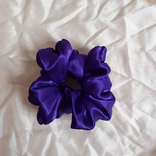 Scrunchies phi bóng đơn sắc