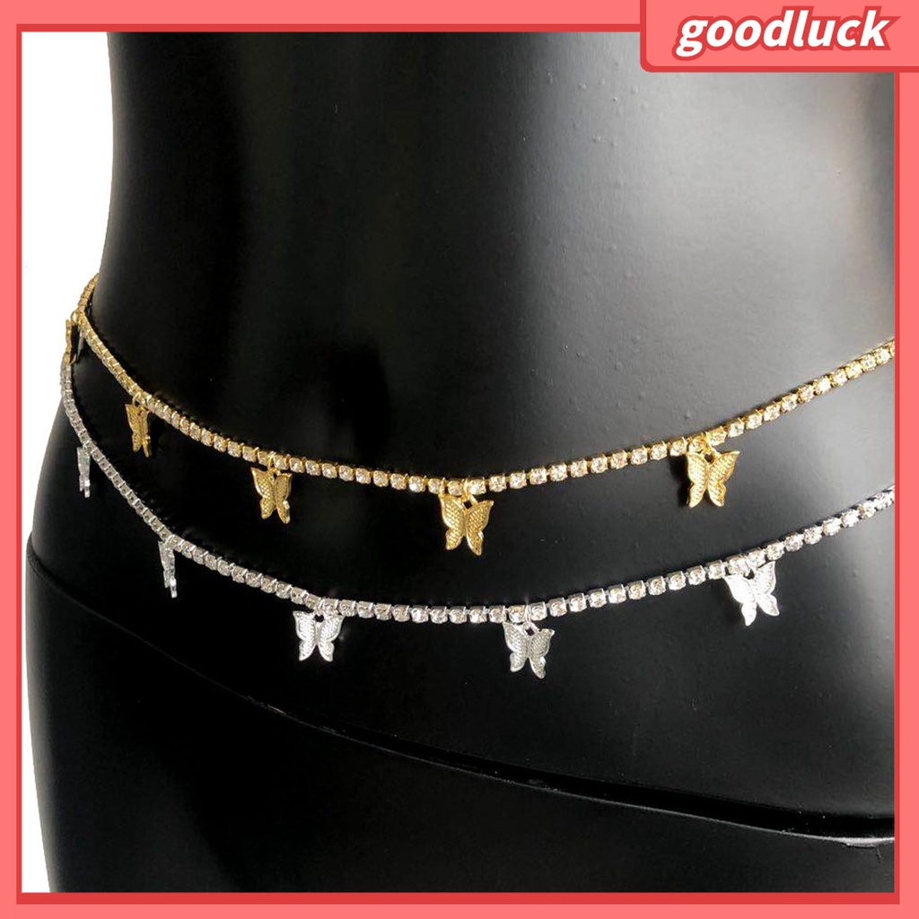 Goodluck| Dây Xích Đính Đá Trang Trí Quần Lưng Có Thể Điều Chỉnh