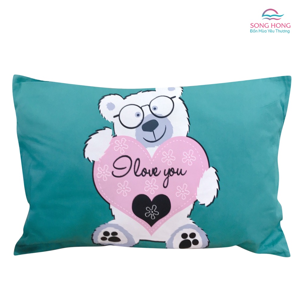 Gối trẻ em Sông Hồng 32x50cm chất cotton - Hàng chính hãng