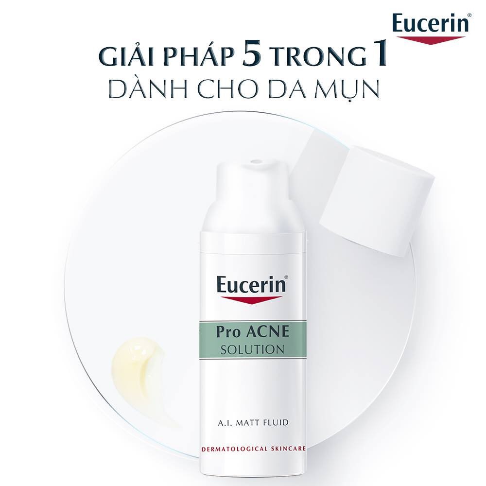 Sample Eucerin Kem Dưỡng Giúp Giảm Dầu Và Mụn Eucerin Pro Acne Solution A.I Matt Fluid 5ML