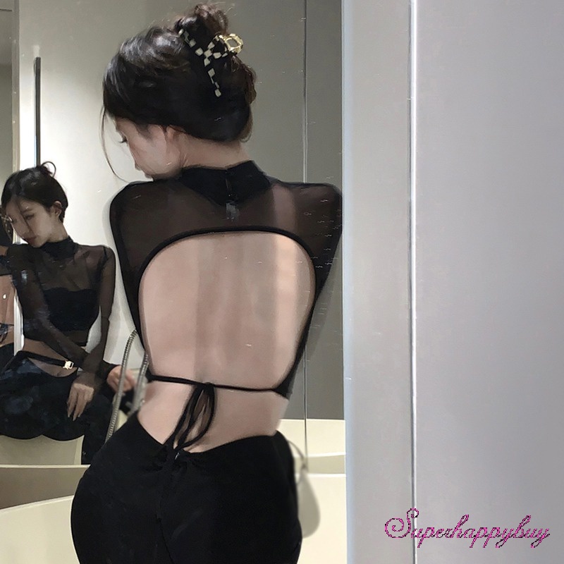 Áo Thun Dài Tay Cổ Lọ Xinh Xắn Dành Cho Nữ