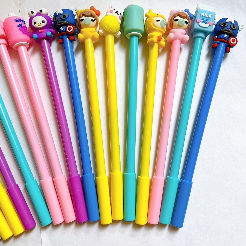 Bút mực tím cute hình đầu thú siêu dễ thương