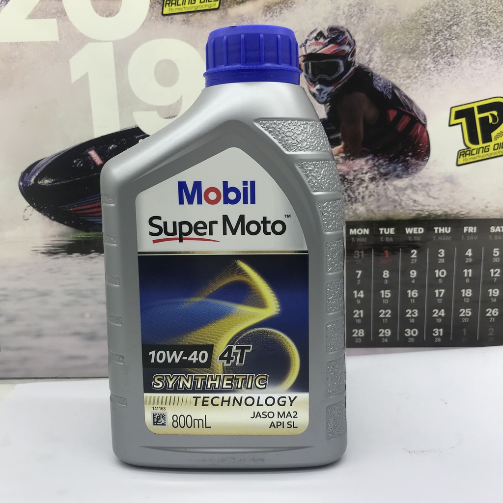 Nhớt Mobil Super Moto 4T 10W-40 800ML