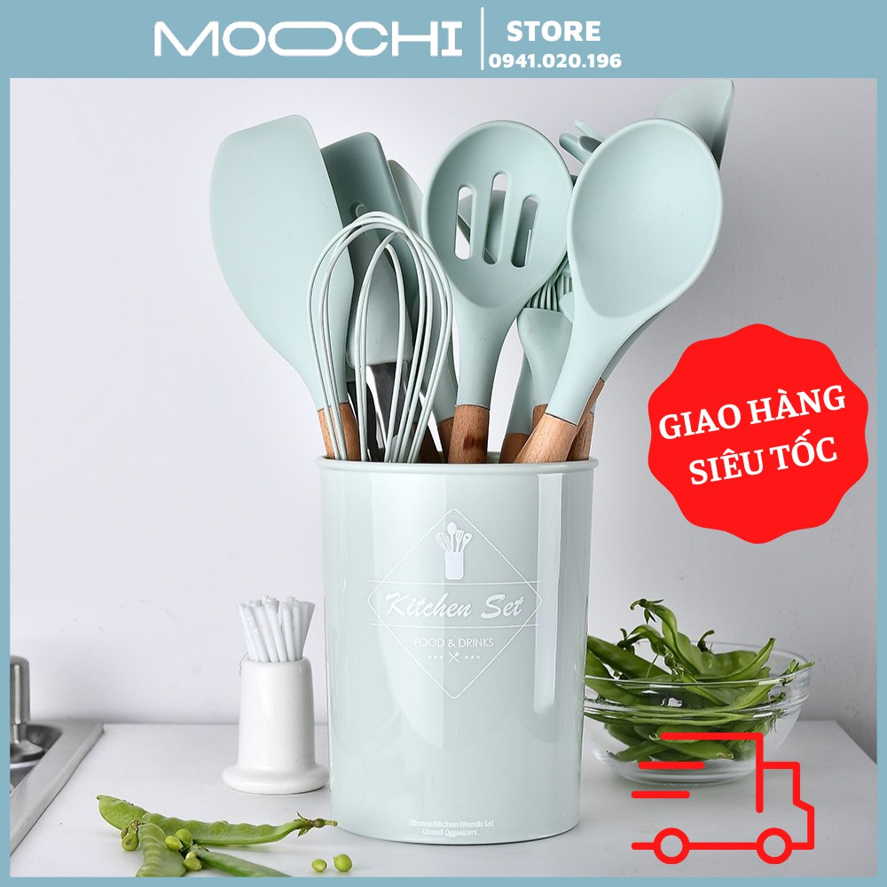 Dụng Cụ Làm Bánh Silicon 11 Món Dụng Cụ Nhà Bếp Nấu Ăn Tiện Dụng Chịu Nhiệt Cao