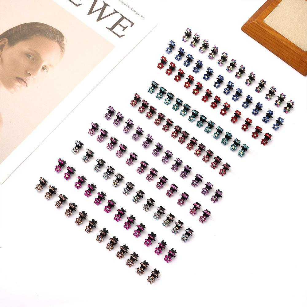 Set 12 Kẹp Tóc Càng Cua Đính Hoa Cho Nữ