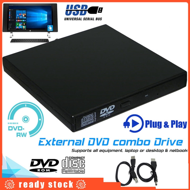 Ổ đĩa rời DVD USB 2.0 mỏng chuyên dụng cho PC/Laptop | BigBuy360 - bigbuy360.vn