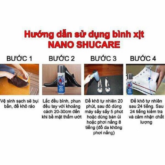 BÌNH XỊT CHỐNG THẤM NƯỚC GIÀY DÉP NANO