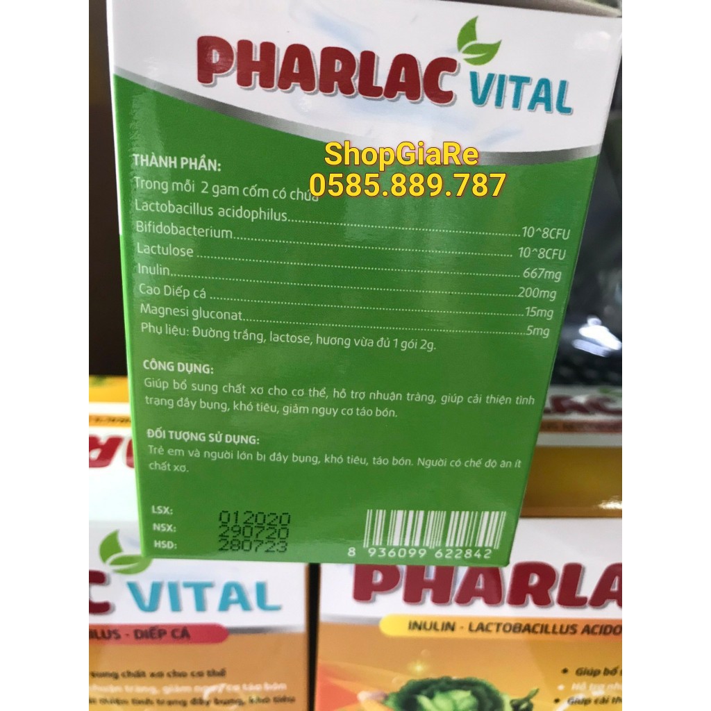 Cốm Pharlac Vital chất sơgiảm tình trạng táo bón, bé bị tiêu chảy, đầy bụng, khó tiêu, rối loại hệ vi sinh