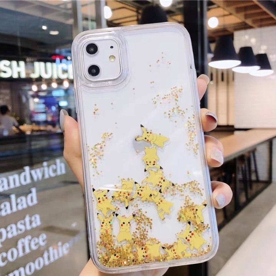 Ốp Điện Thoại Kim Tuyến Nước Làm Mát Chống Rơi Cho iPhone 13 12 11 Pro Max 7 PLUS 8plus SE XS MAX Phone Case