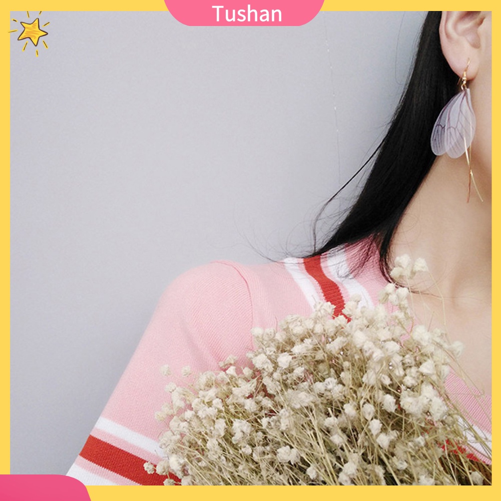 Khuyên tai tua rua hình cánh bướm phong cách cổ điển thanh lịch dành cho nữ