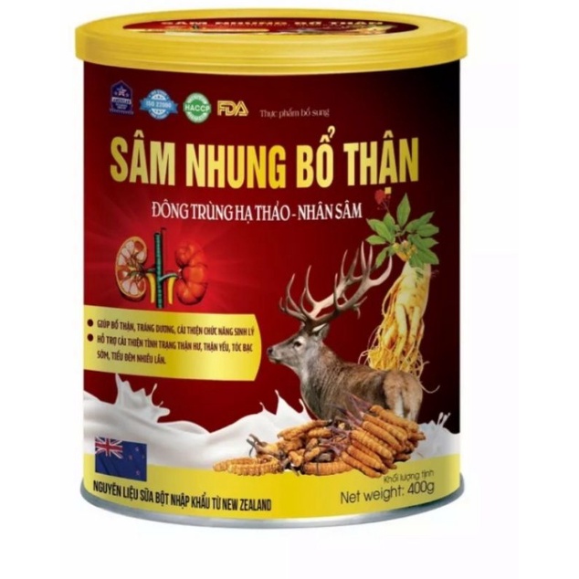 SỮA BỘT SÂM NHUNG BỔ THẬN-ĐÔNG TRÙNG HẠ THẢO NHÂN SÂM- GIÚP BỔ THẬN TRÁNG DƯƠNG