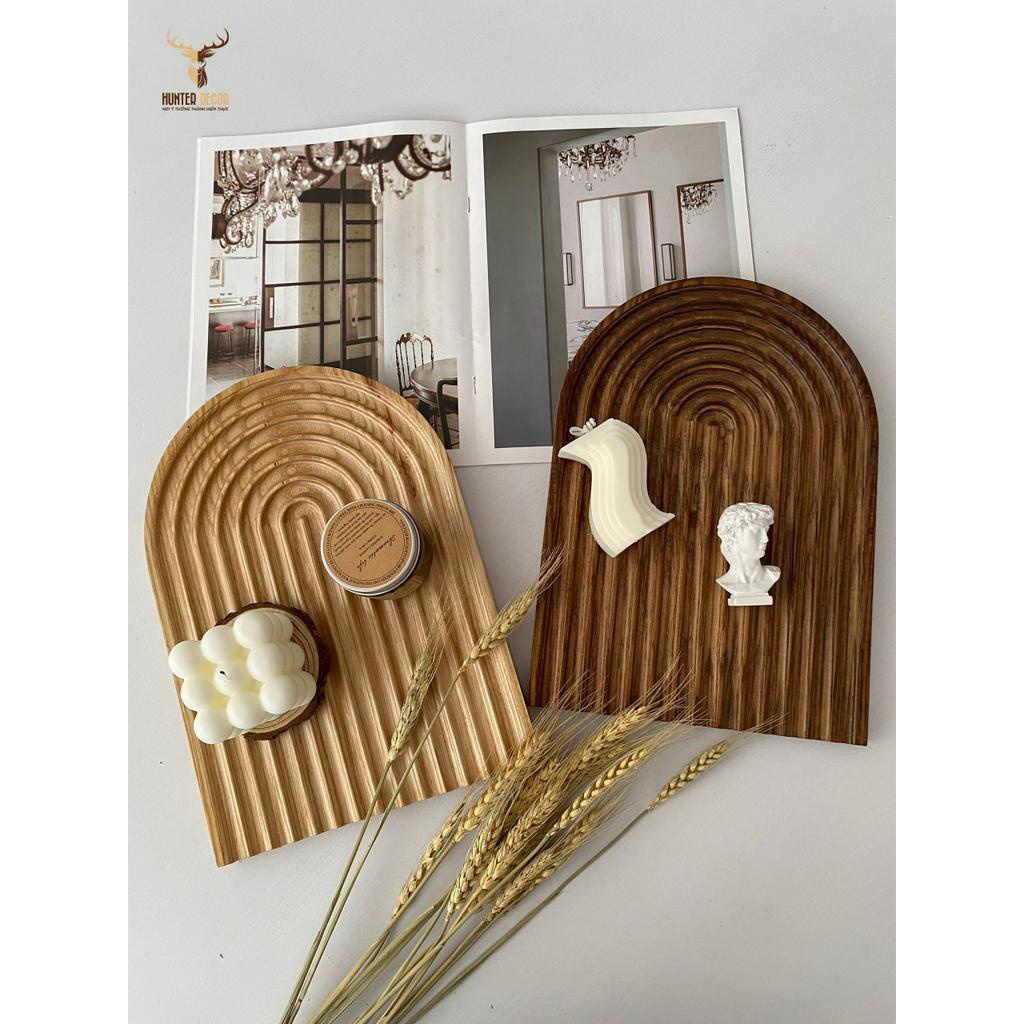 Khay gỗ lượn sóng decor