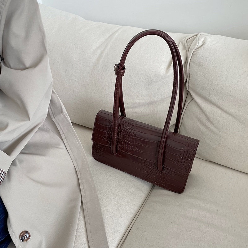 Túi xách đeo vai xách tay nữ 2 màu nâu và đen