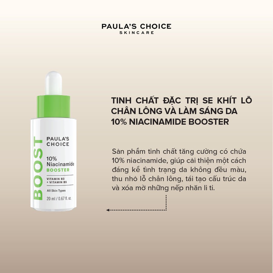 Tinh Chất Paula’s Choice Làm Se Lỗ Chân Lông Và Săn Chắc Da Resist 10% Niacinamide Booster - 20ml