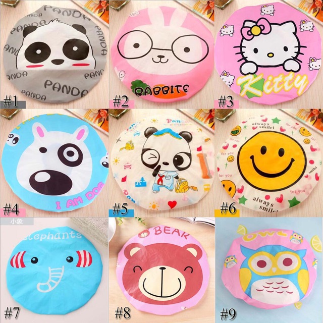 Mũ tắm nhiều mẫu siêu cute