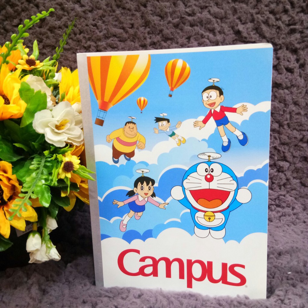 Vở 4 ô ly CAMPUS, vở cấp 1, tiểu học, tập 4 ô ly DORAEMON - Soleil Home