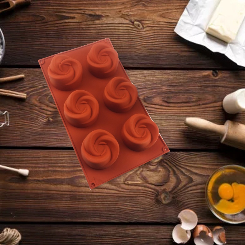Khuôn Silicone Tạo Hình Hoa Hồng 3D Trang Trí Bánh