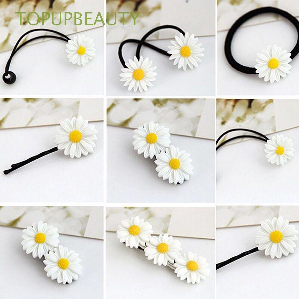 Set 2 phụ kiện trang trí tóc gắn hình cúc họa mi xinh xắn dành cho nữ