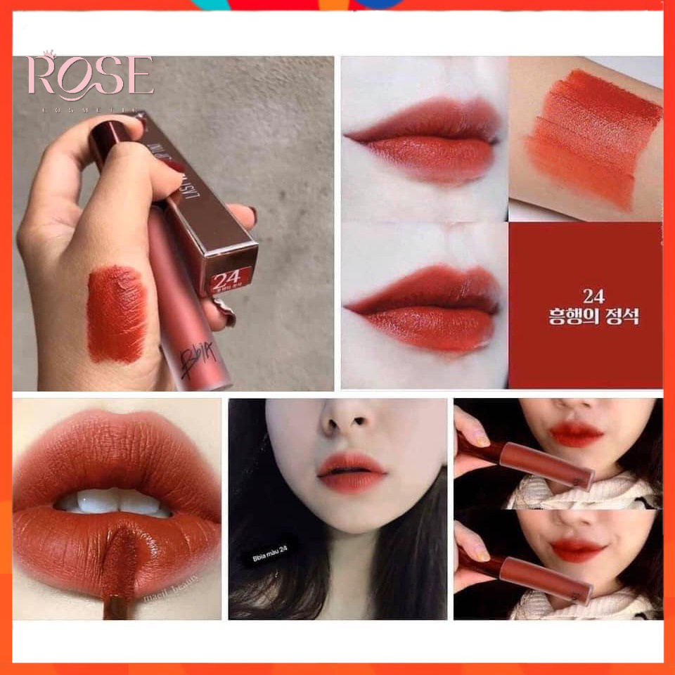 Son Kem Lì Bbia  ⚡⚡Hàn Quốc Không Trôi Last Velvet Lip Tint Siêu Hot Lên Tone Chuẩn Màu 39 25 02 12..v.v..