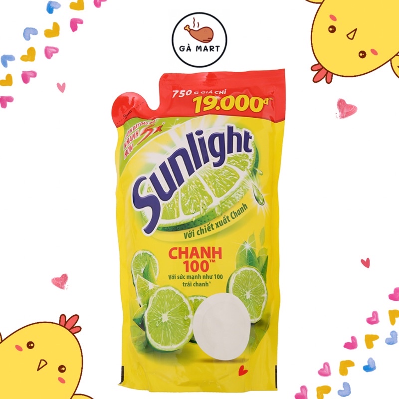 Nước Rửa Chén Sunlight Chanh Bịch 725ml