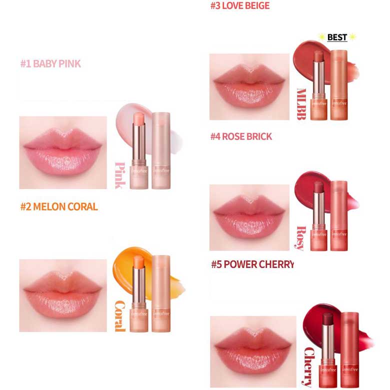 Son dưỡng lên màu Innisfree Dewy Tint Lip Balm