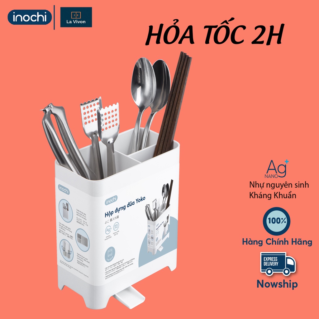Hộp đũa đứng tiện lợi inochi, tự động thoát nước, chia ngăn tiện lợi. FREESHIP